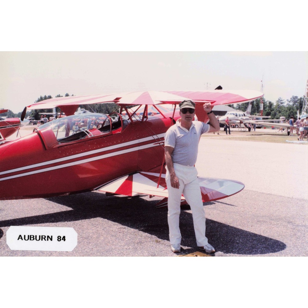 Vtg 1984 Auburn Alabama Aerobatic Biplane Pilot Color Photograph - Picture 1 of 2